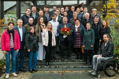 die Kreistagskandidaten mit Reinhard Peter