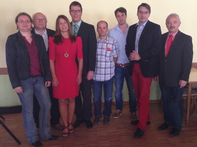 Von links: U. Hildebrand, E. Krüger, P. Lutz, R. Hummel, H. Wittmann, S. Schmidmeier, S. Koch, H. Dechant