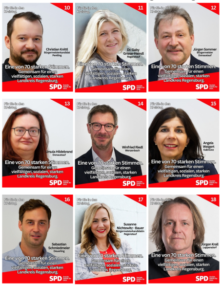 Die Listenplätze 10-18