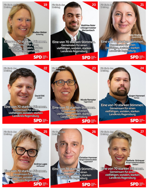 Die Listenplätze 19-27