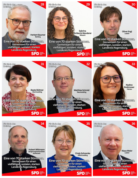 Die Listenplätze 28-36