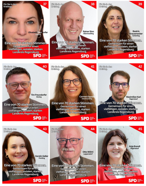 Die Listenplätze 37-45