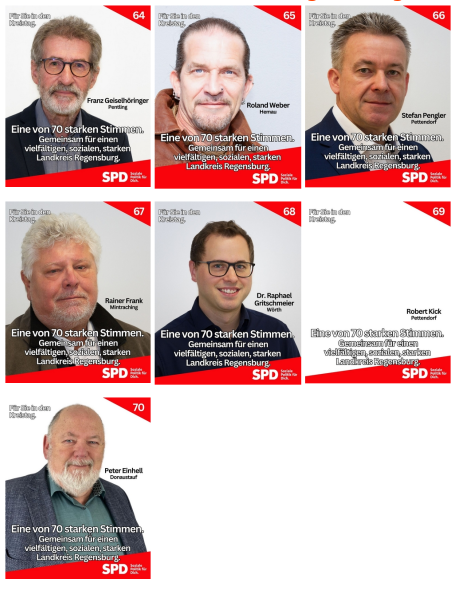 Die Listenplätze 64-70