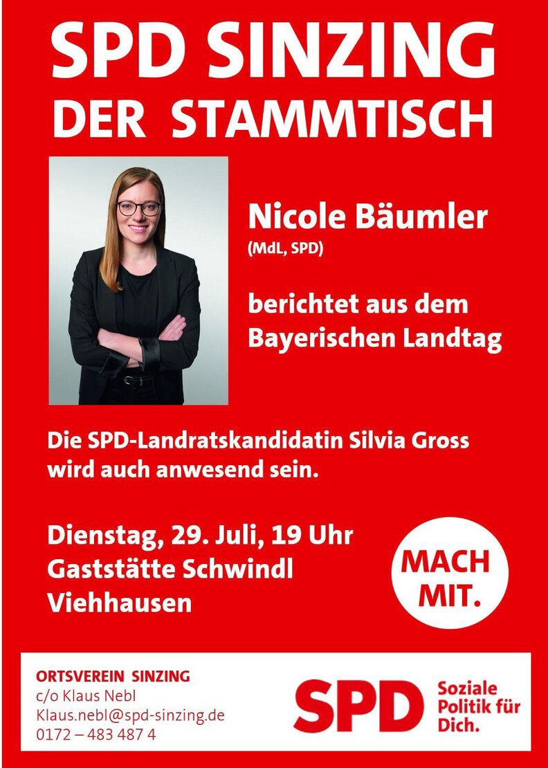 SPD Sinzing mit Bäumler und Gross
