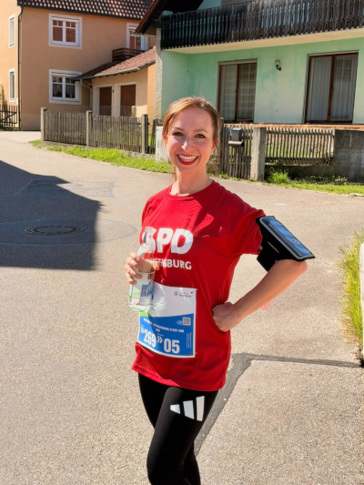 Claudia Neumeier beim Landkreislauf