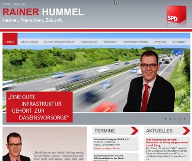 Rainer Hummel - screenshot homepage
