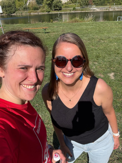 Katja Stegbauer und Andrea Diermeier beim Landkreislauf