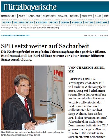 MZ Online vom 4.7.2013